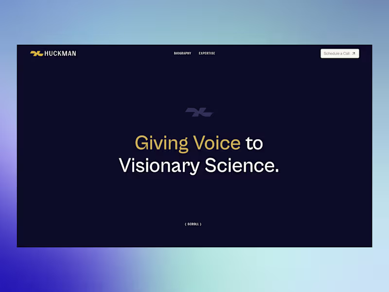 Cover image for Huckman – One-Pager Web Design & Build