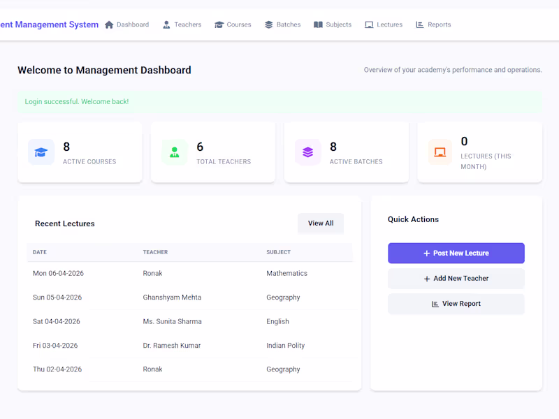 Cover image for Lecturer's payment management system