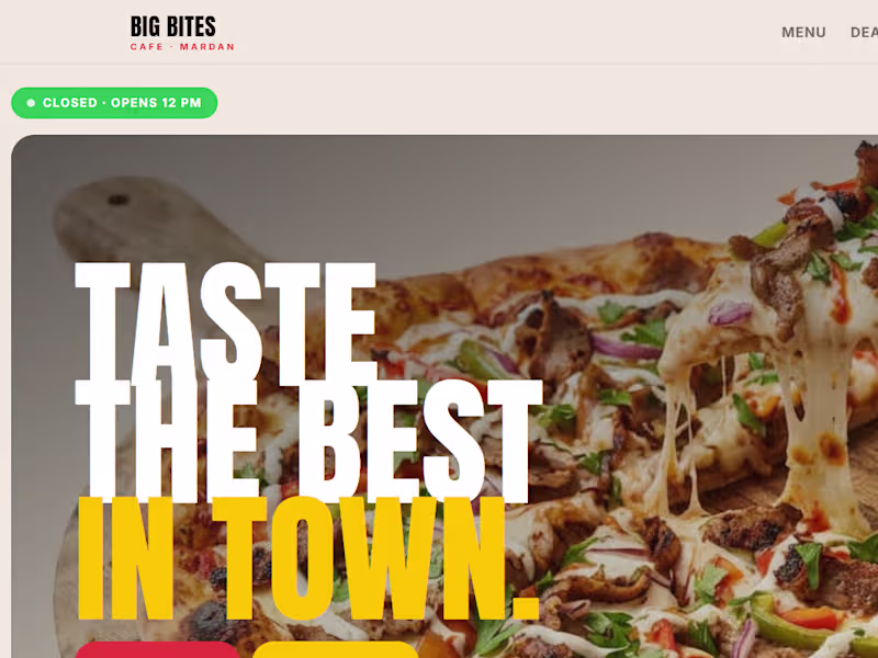 Cover image for Big Bites Cafe is a real fast-food spot in Mardan, Pakistan....