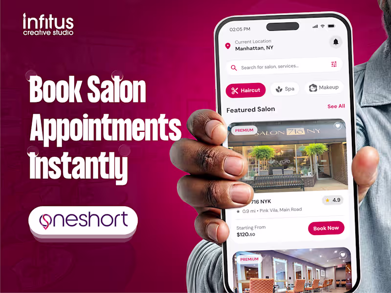 Cover image for Smart Salon Booking App UI/UX Case Study