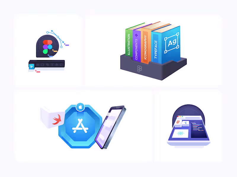 Cover image for Figma Semi Realistic Tech Illustration Collection