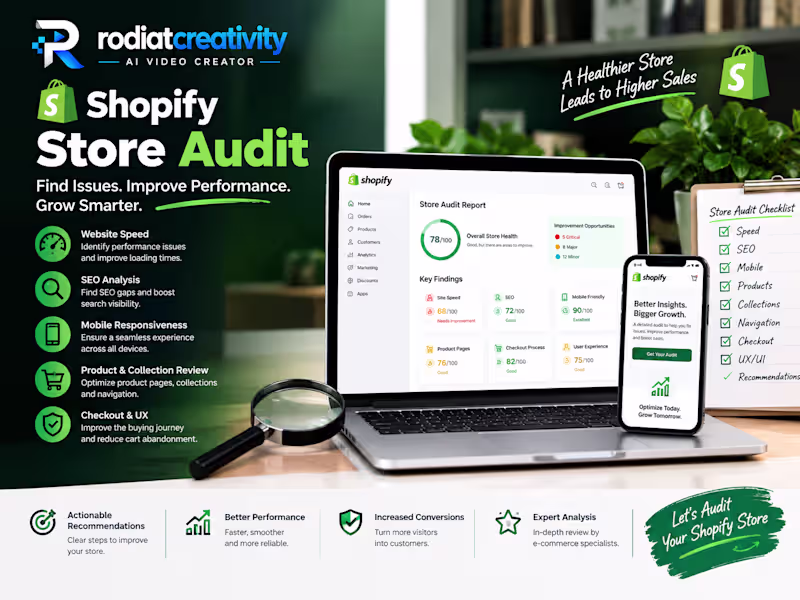 Cover image for Shopify Store Audit | SEO, Speed & Conversion Review
