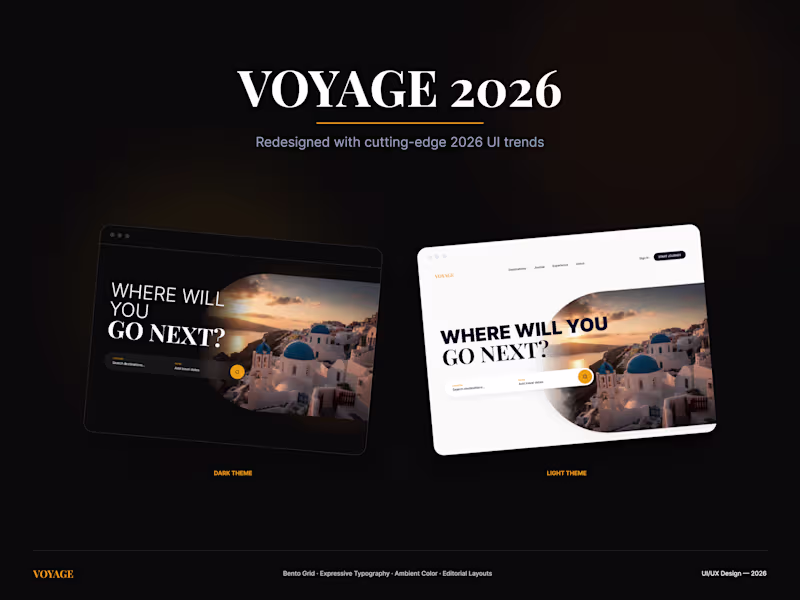 Cover image for Voyage: Travel Booking Website