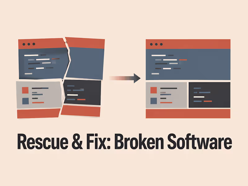Cover image for Rescue & Fix: Broken Software