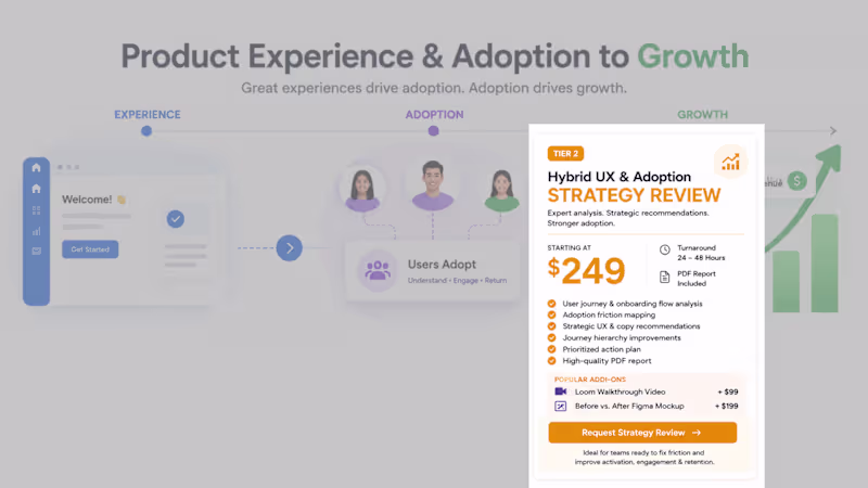 Cover image for Tier 2: Hybrid UX & Adoption Strategy Review
