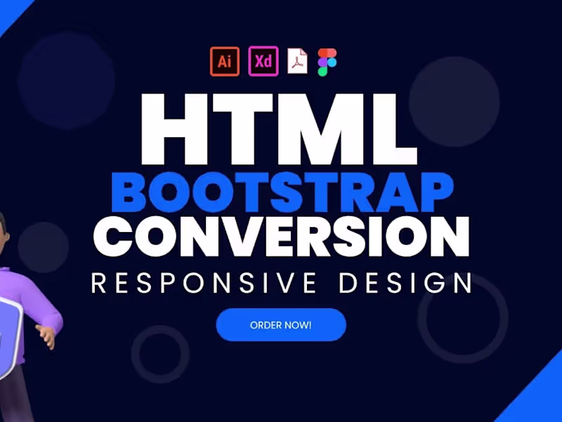 Cover image for I'll do a front end development user friendly responsive design