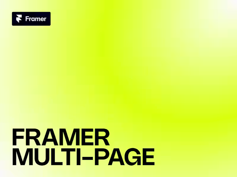 Cover image for  Framer Multi-page Website