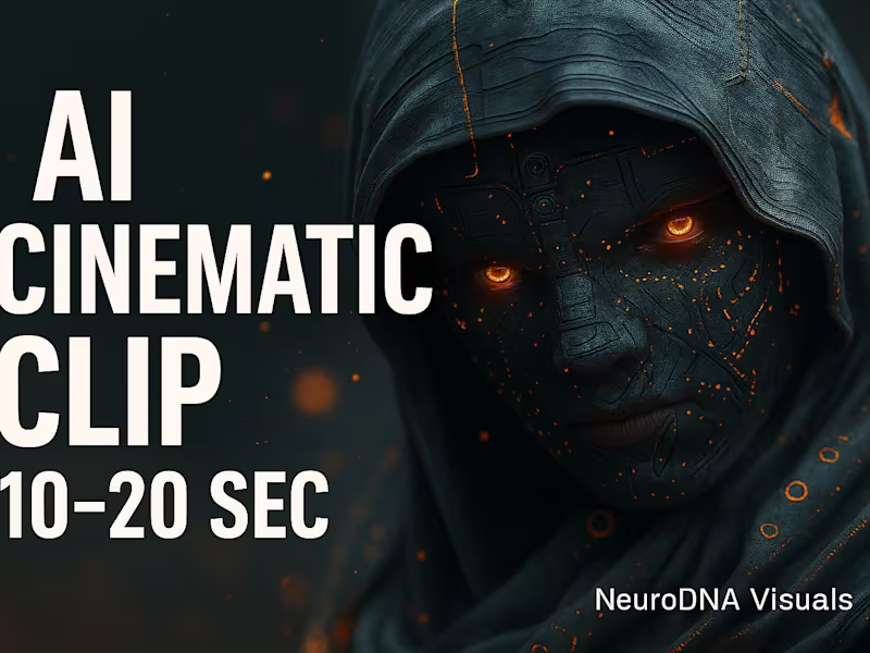 Cover image for AI Cinematic Clip (10–20s) – Futuristic, Viral Hooks