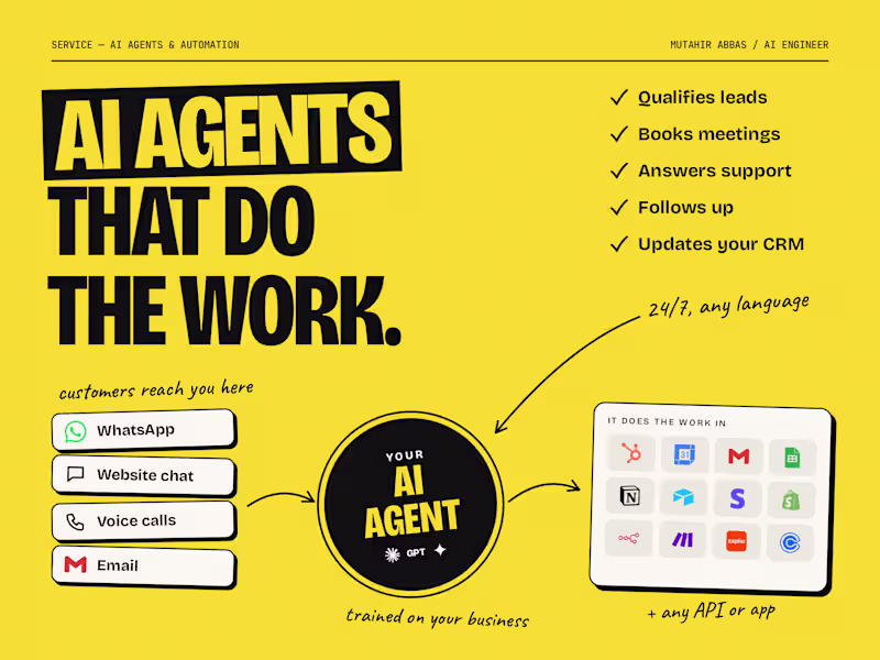 Cover image for AI Agents & Automation: WhatsApp, Web Chat, Voice & Email