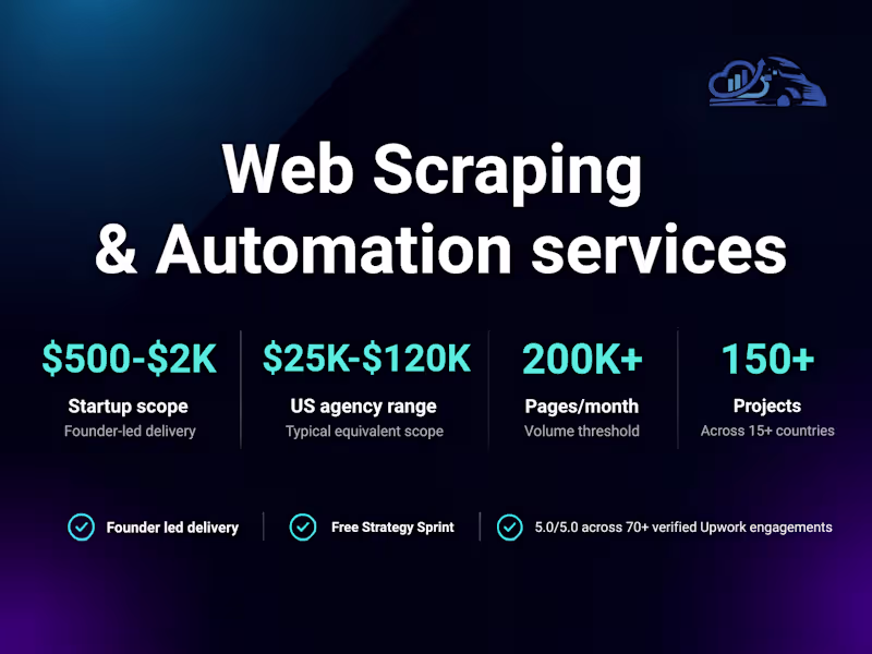 Cover image for Web Scraping  & Automation services