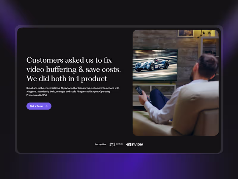 Cover image for AI Video Streaming Website & Framer Redesign | Sima Labs