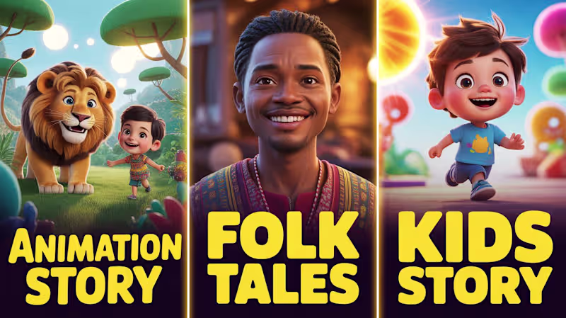 Cover image for  ai animation story ai video art african folktales kids cartoon