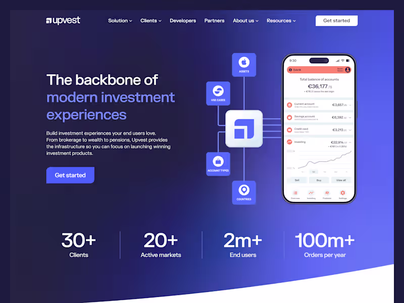 Cover image for Upvest - Europe’s leading investment infrastructure 