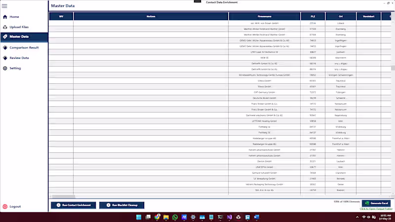 Cover image for Desktop Application for excel read