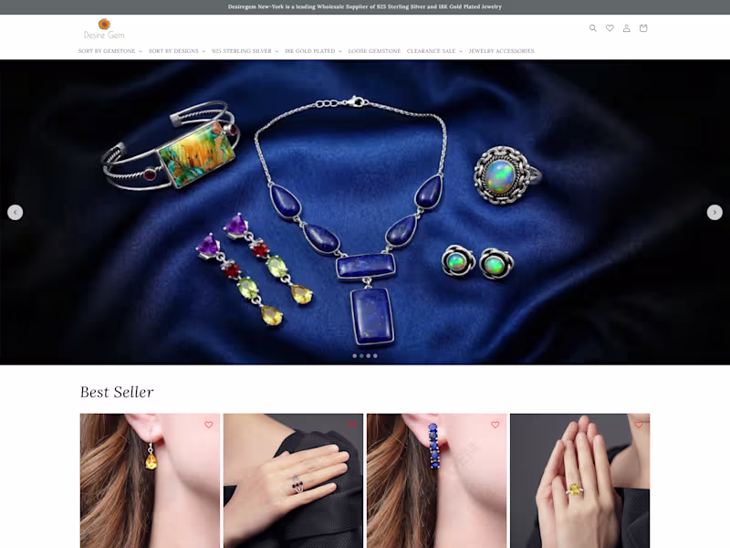 Cover image for Shopify & Framer - Custom Shopify Storefront for Desiregem