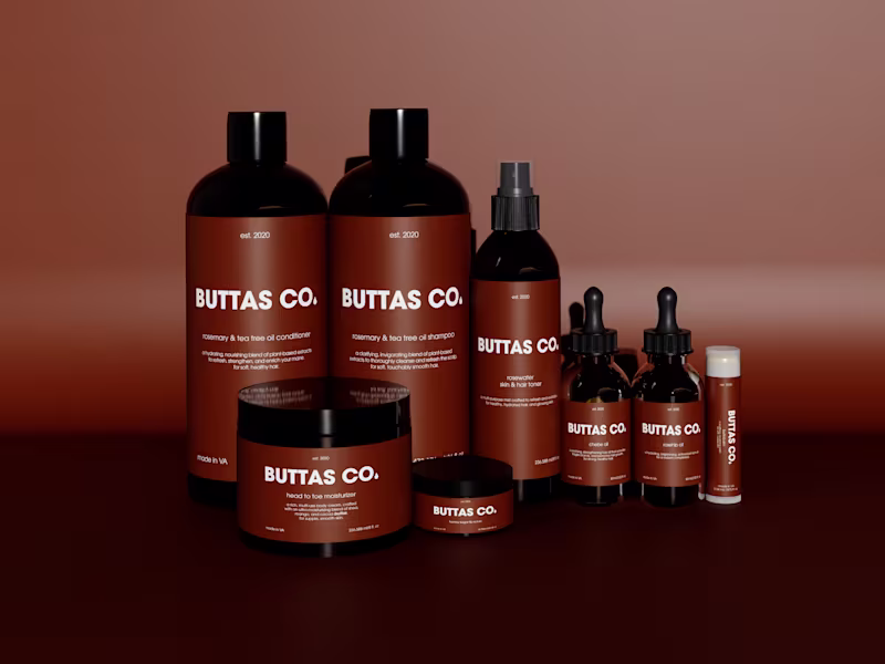 Cover image for Buttas Co. | 3D Modeling + Brand Identity