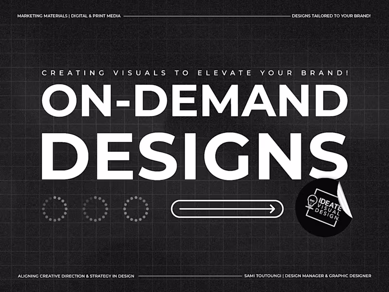 Cover image for On-Demand Design – Digital, Print & UI Design