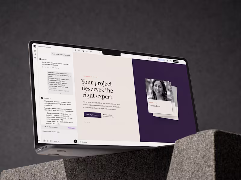 Cover image for Experts Circle Match — Functional App Built with Anything