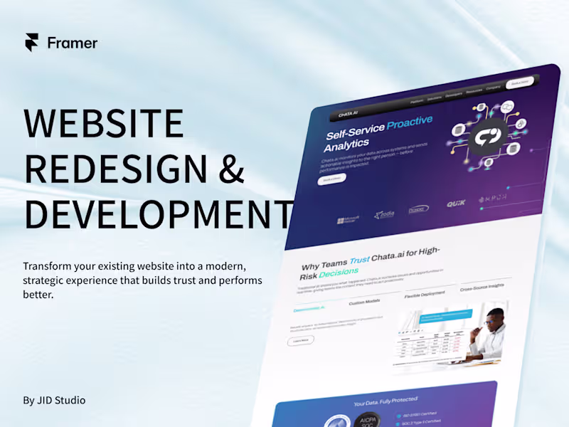 Cover image for Framer Website Redesign & Development
