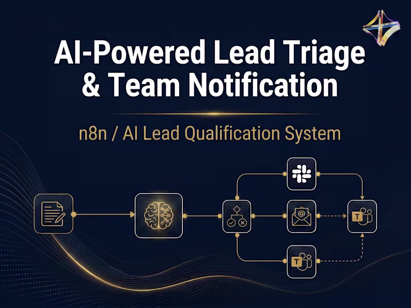 Cover image for AI-Powered Lead Triage & And Team Notifications System