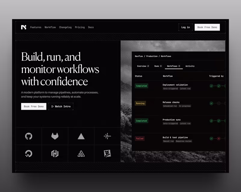 Cover image for Nexflow — Dark SaaS Landing
