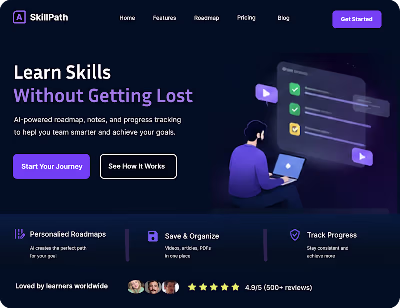 Cover image for Skill Path – Learning Platform Dashboard