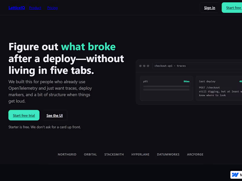 Cover image for Unsolicited redesign of LatticeIQ's landing