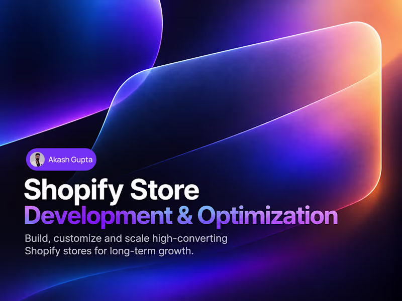 Cover image for Shopify Store Development & Optimization