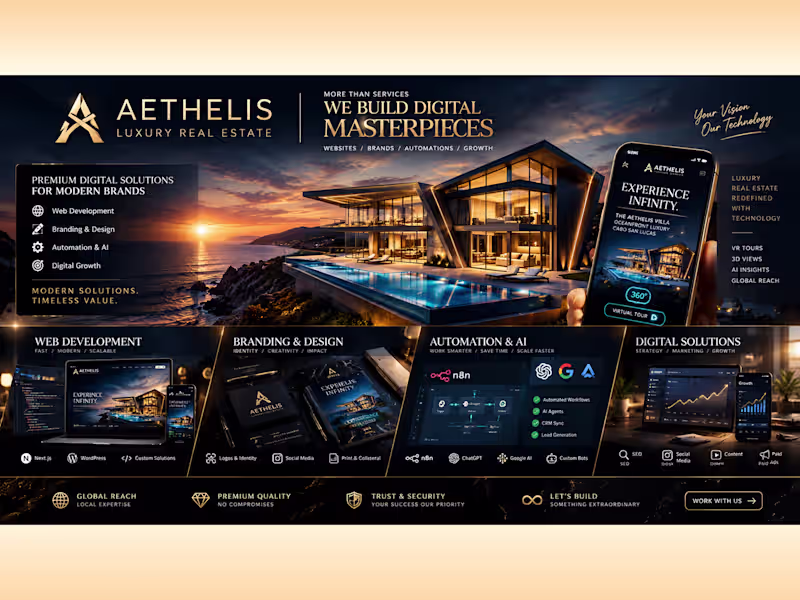 Cover image for Aethelis — Luxury Real Estate Web Platform & 3D Virtual Tour