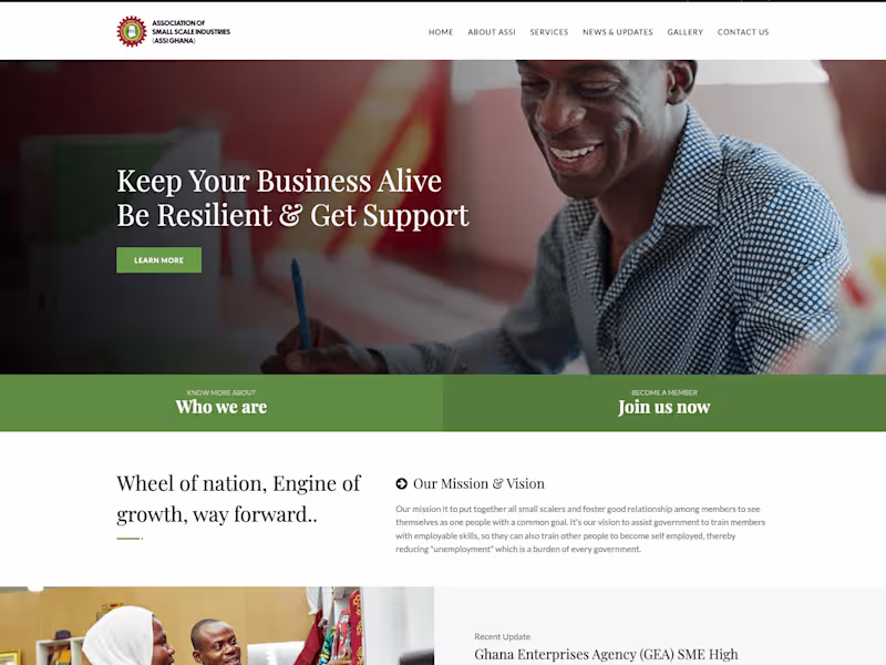 Cover image for Website Development for ASSI Ghana