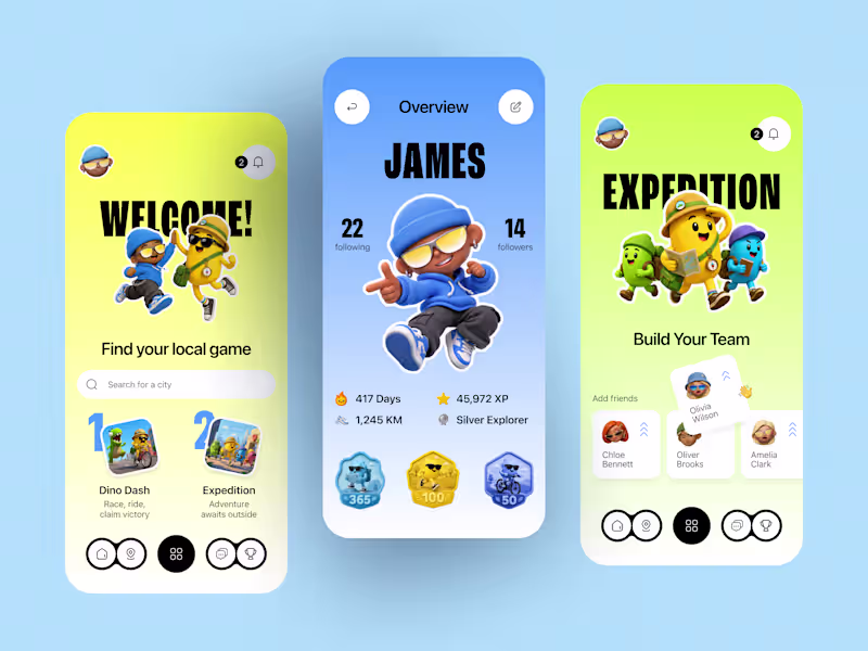 Cover image for Mobile Game UI Design - Adventure App for Kids