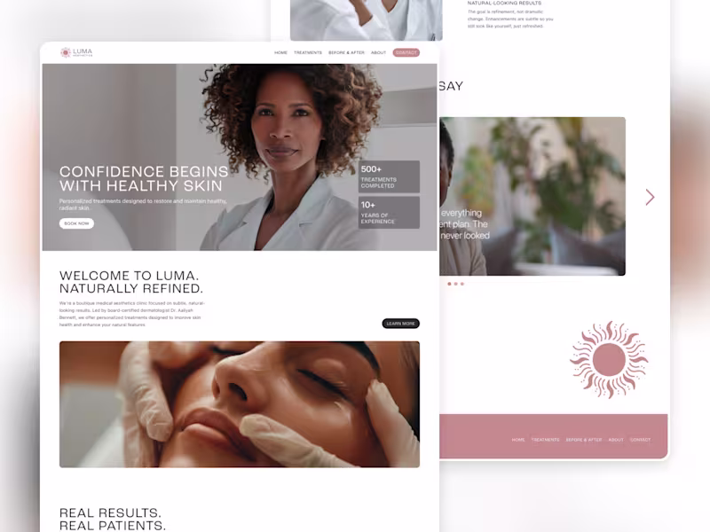 Cover image for Luma Aesthetics Website Design and Development