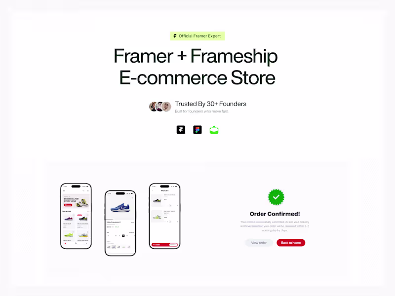Cover image for Framer + Frameship E-commerce Store