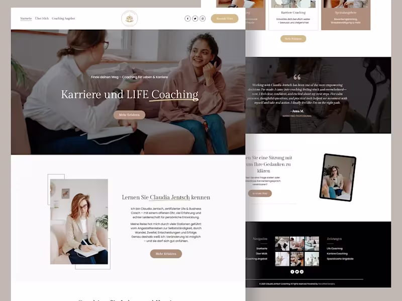 Cover image for Career & Life Coaching Website