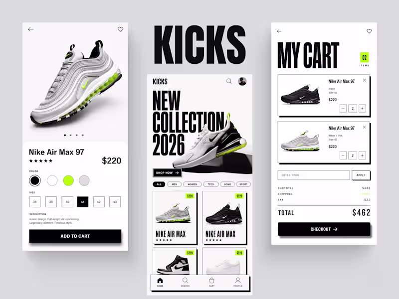 Cover image for Kicks is a conceptual Nike-inspired