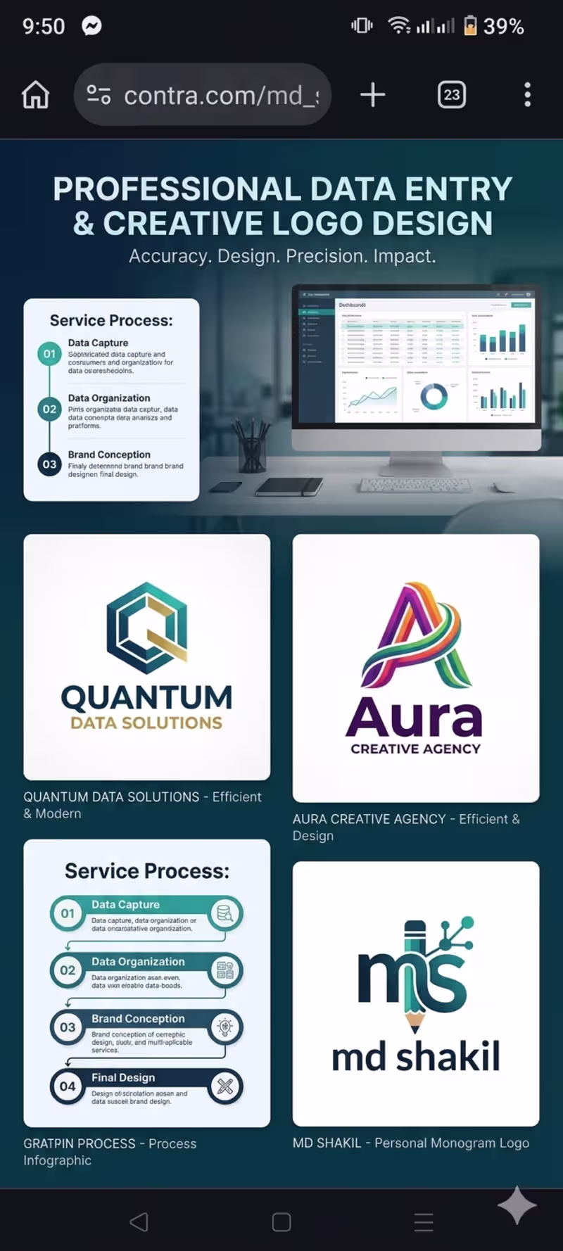 Cover image for Professional Data Entry & Creative Logo Design