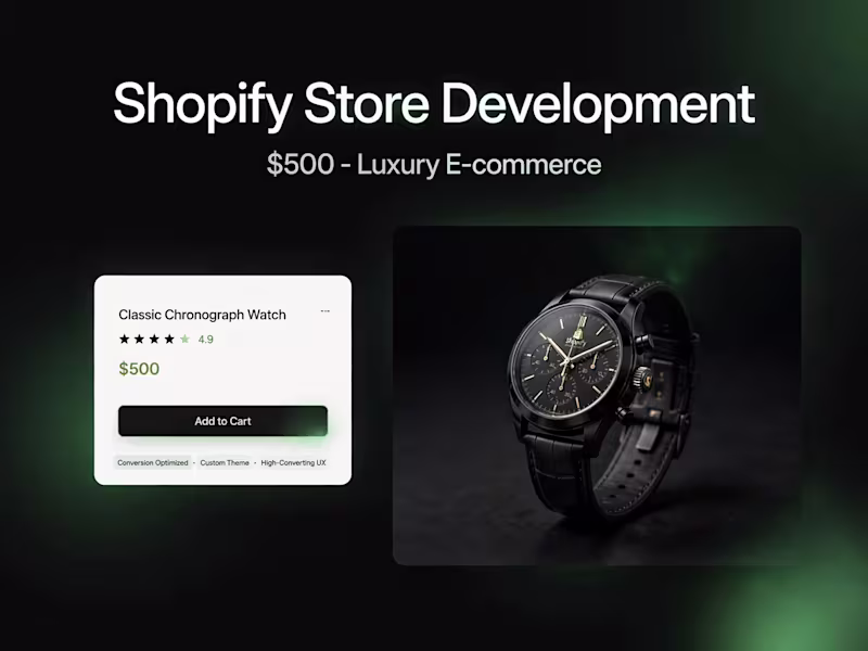 Cover image for Shopify Store Development - $500