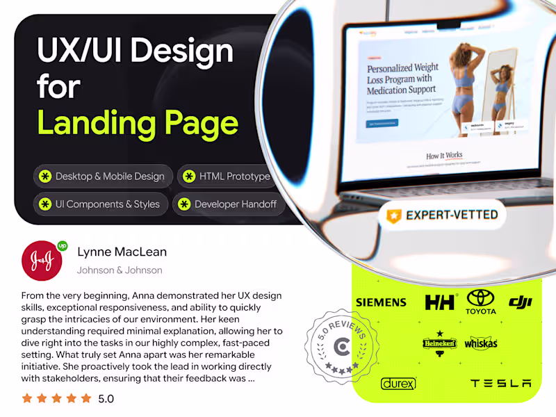 Cover image for UX/UI Design for Landing Pages