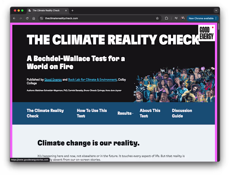 Cover image for Climate Reality Check Microsite