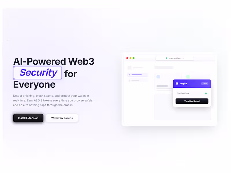 Cover image for AegisX - AI-Powered Web3 Security