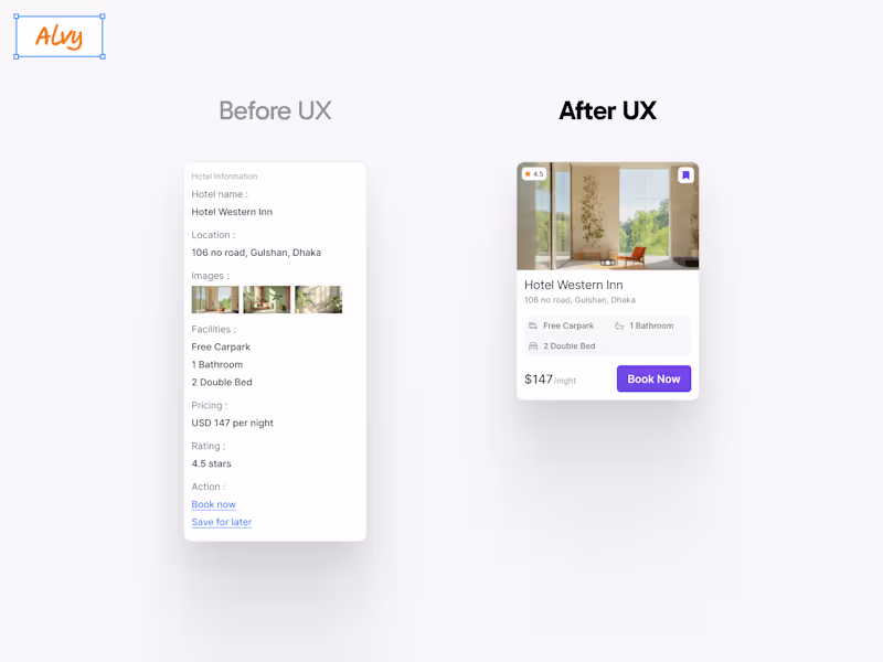 Cover image for Before & after applying UX