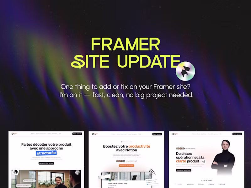 Cover image for Framer Quick Update to existing site