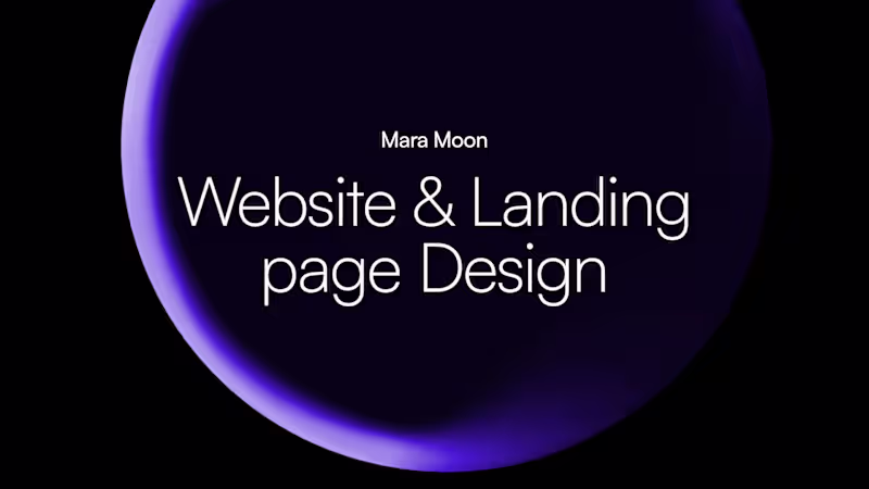 Cover image for Website and Landing page design