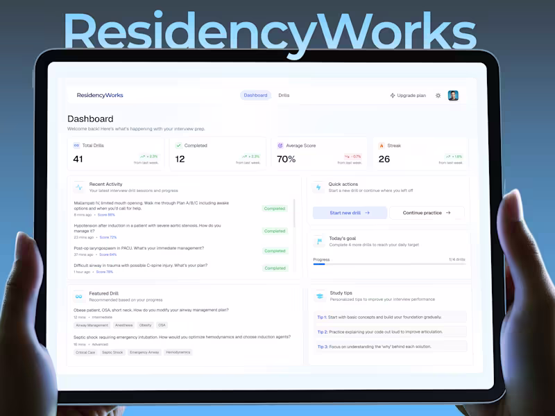 Cover image for UX/UI Enhancement for ResidencyWorks Web App