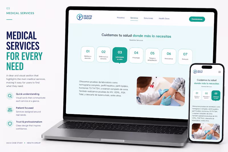 Cover image for Health Group — Healthcare Website