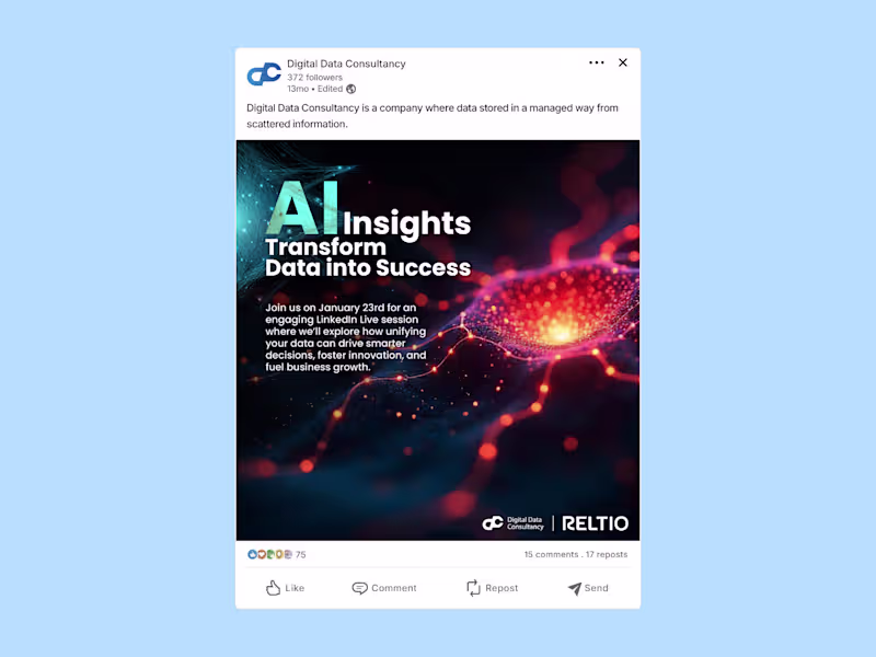Cover image for Digital Data Consultancy Linkedin Campaign Posts