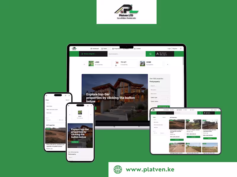 Cover image for Development of Platven.ke Property Listing Platform