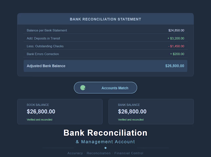 Cover image for Full bank reconciliation statement and