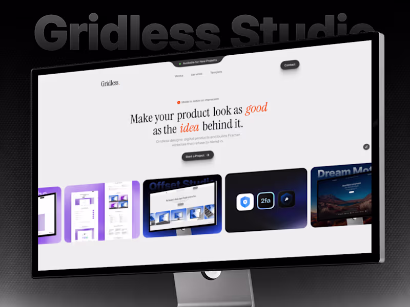 Cover image for Gridless · Creative Design Studio for Digital Products & Fra...