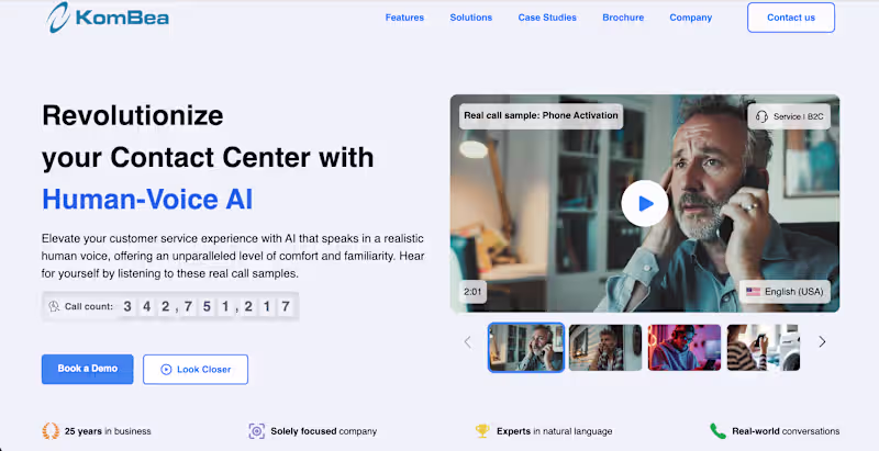 Cover image for Kombea – Conversational AI for Contact Centers